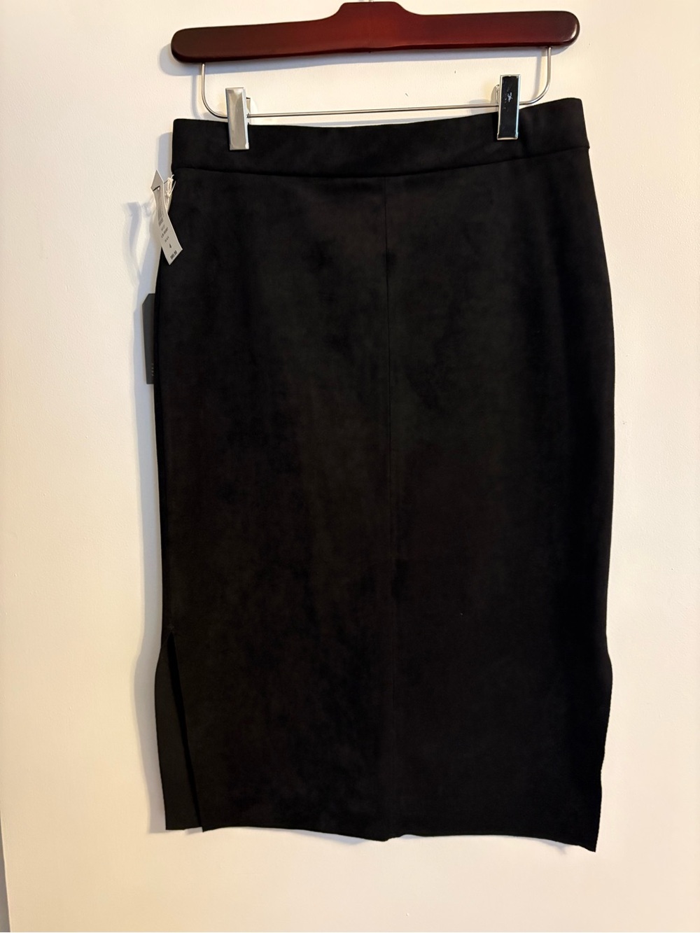 NWT aritzia Black Suede Pencil Skirt